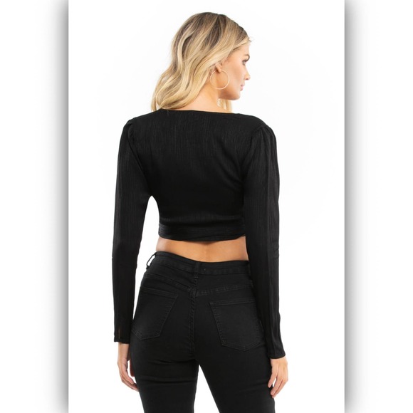 Blue Life x Planet Blue Roma Tie Front Crop Top - Picture 6 of 9